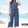 ✨2025 New Women's Casual Sleeveless Top & Wide-Leg Pants Set💃