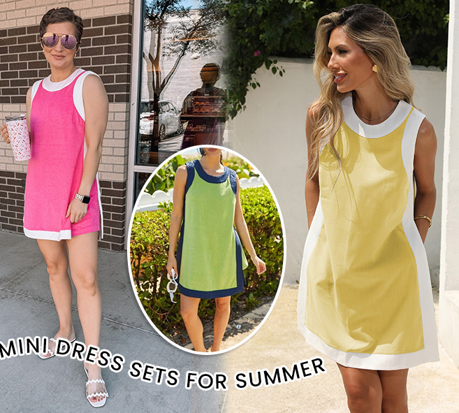 ⏰⏰Hot Sale 49% OFF🔥🎽Women's Casual Color Block Sleeveless Tops Matching Shorts🩳 with Pockets