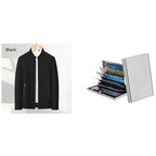 👑Casual jacket with stand-up collar and zip fastening for men