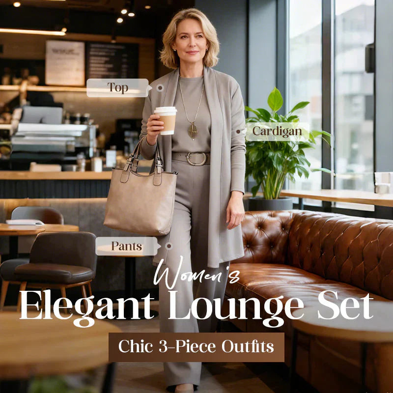🍂Autumn New Arrivals - 70% Off💥Elegant Longline Cardigan Top & Pants 3-Pieces Set
