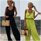 💕Limited Sale 49% OFF💕Women's Sleeveless Wide Leg Jumpsuit