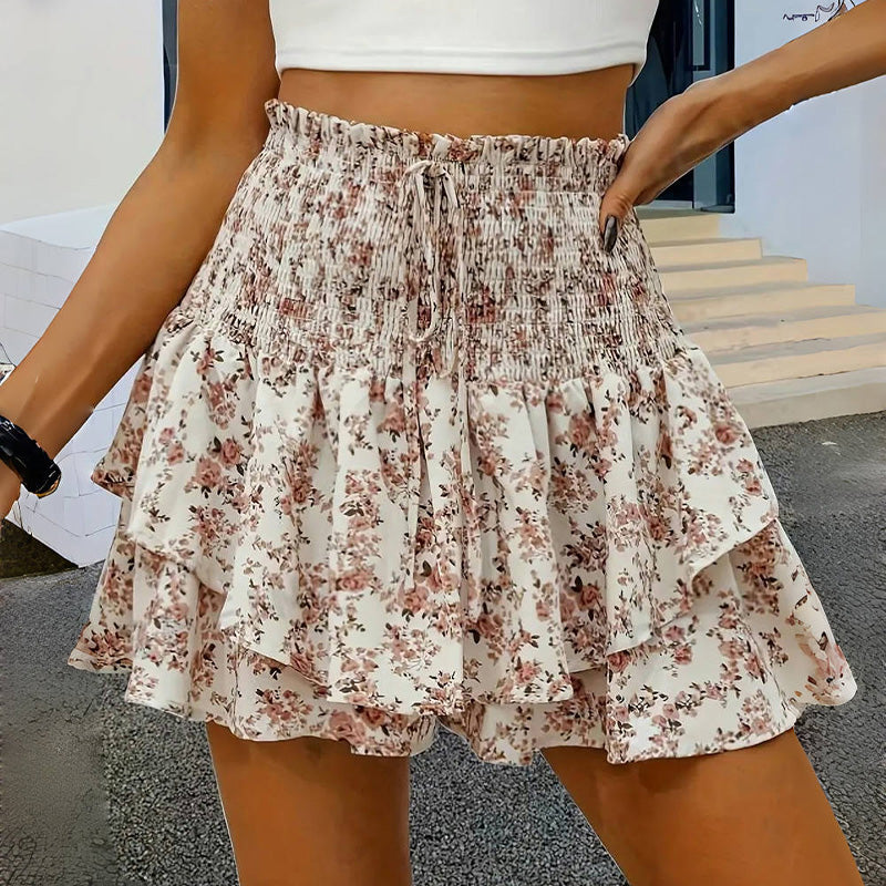 🌸Lightweight Slimming Floral Ruffle Tiered Skirt✨