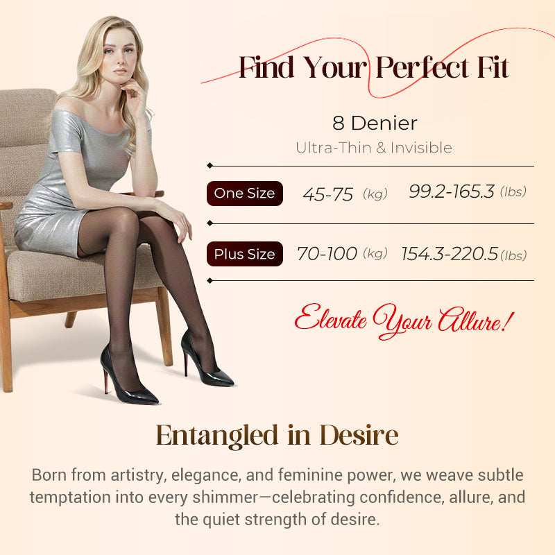 ⏰ Now only 50% off!⏰ 8D Oil-Sheen Rose Lace Stockings