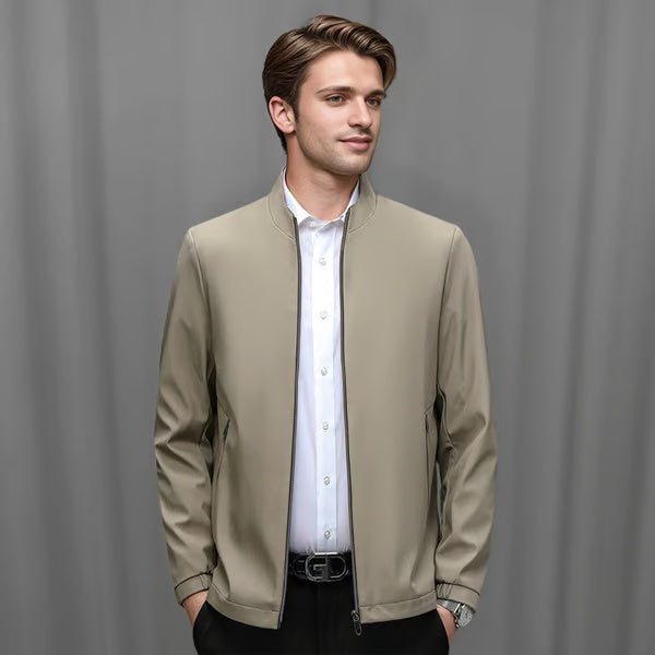 👑Casual jacket with stand-up collar and zip fastening for men