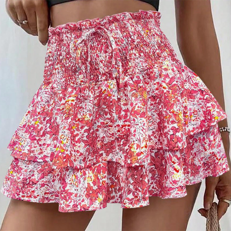🌸Lightweight Slimming Floral Ruffle Tiered Skirt✨