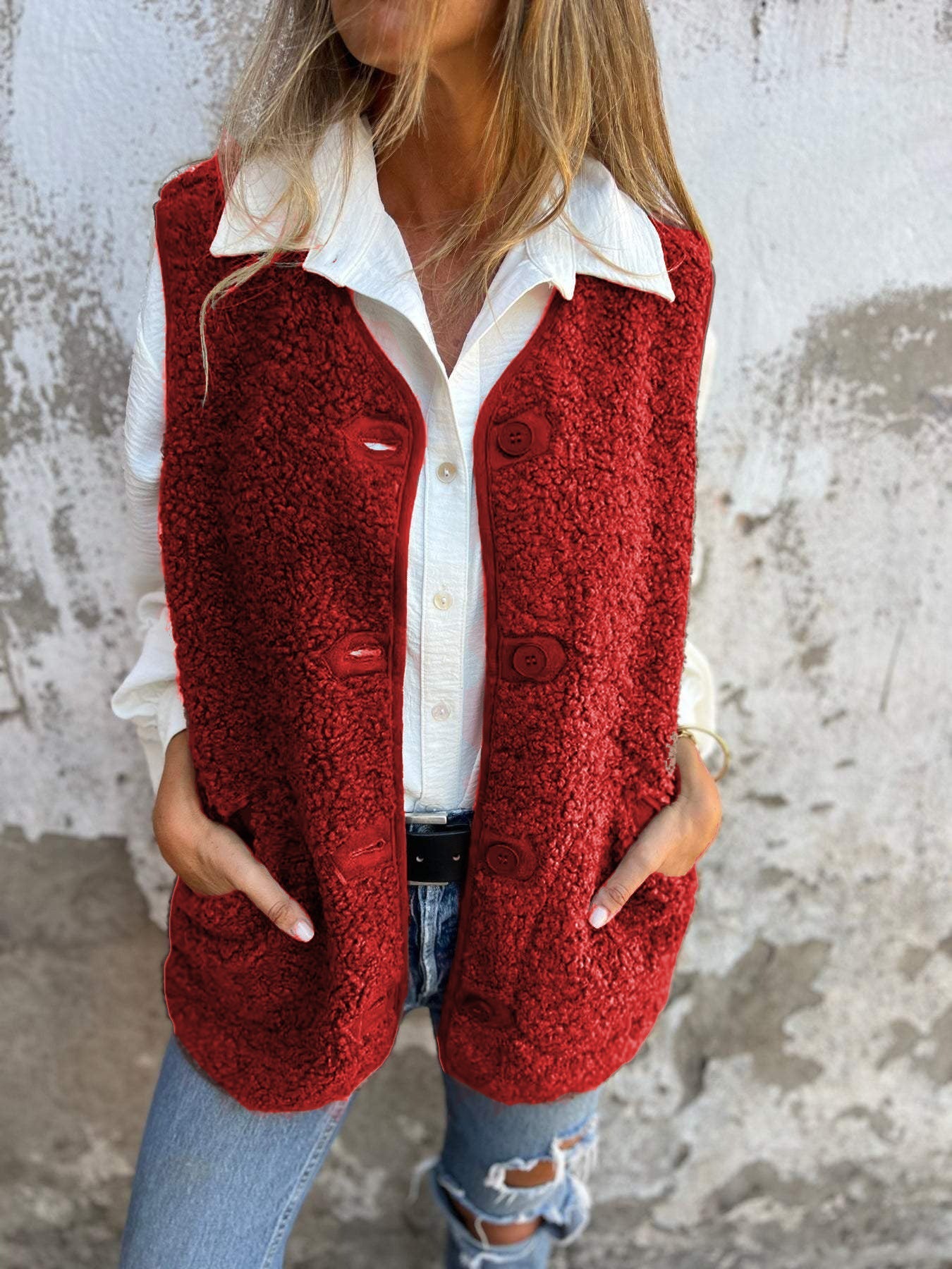🎉New Arrival-50% Off💛Women's Fall Button Down Short Warm Vest
