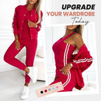 🔥Women's three-piece baseball jacket and pants set