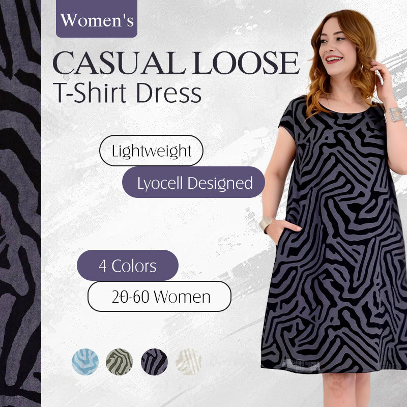 🎁✨2025 New Boho Vintage Casual T-Shirt Dress💃