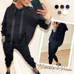 🔥2025 Hot Sale🔥 Women's 2 Piece Set Drawstring Hooded Tops & Pants（Free shipping）