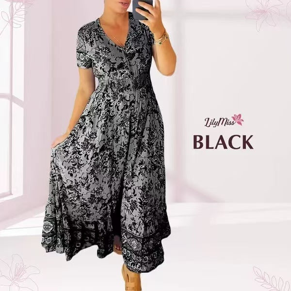 💃Hot Sale 50% OFF🔥 Floral Print V-neck Dress