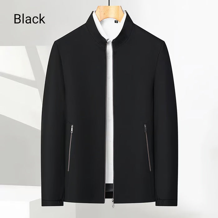 👑Casual jacket with stand-up collar and zip fastening for men
