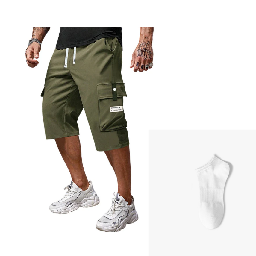 ⏰ Now only 50% off!⛅Men's Casual Drawstring Capri Cargo Pants👖