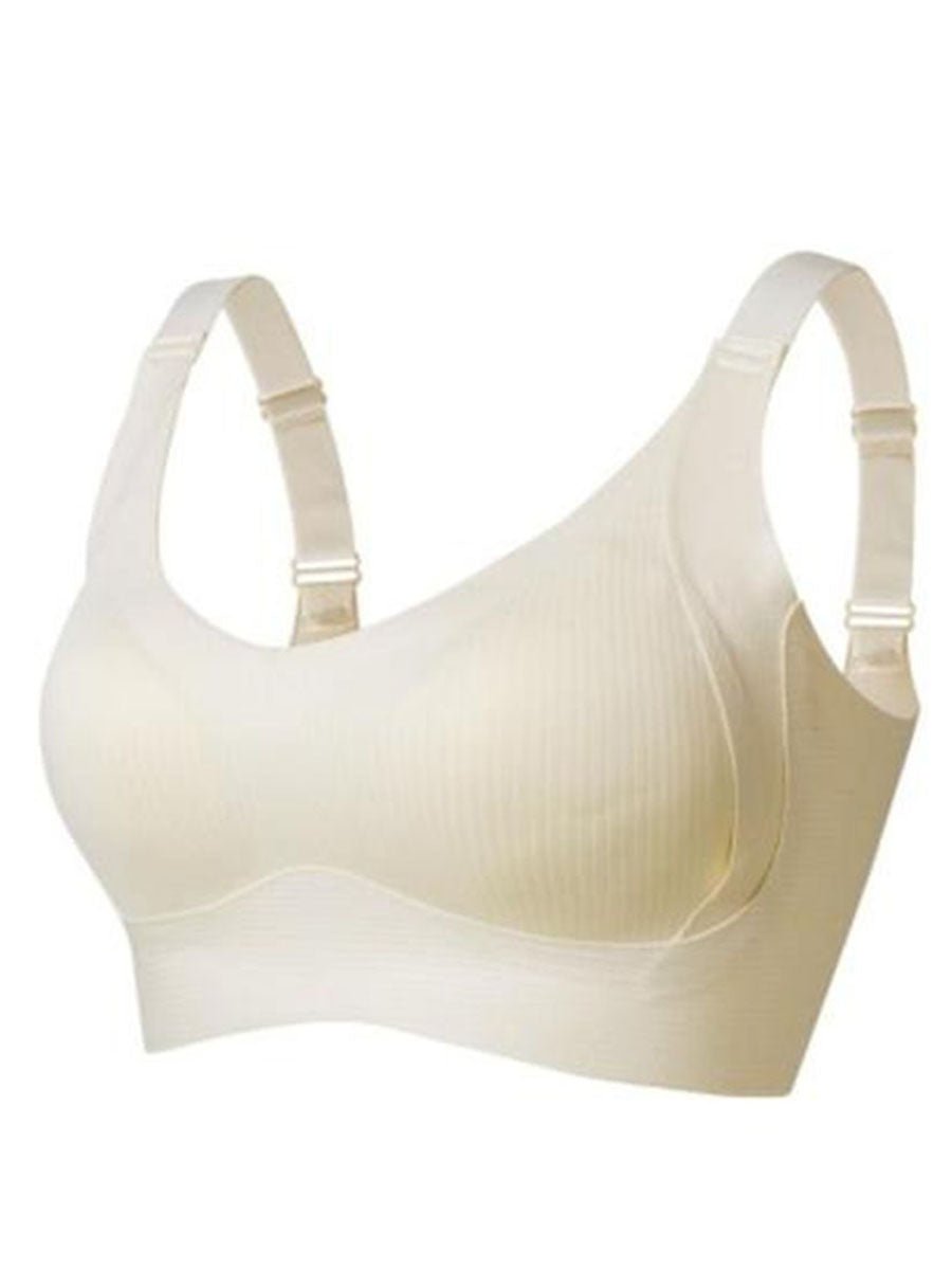 🎁Buy 1 Get 3 Packs💕Women's Ribbed Push Up Adjustable Wireless Bra🌸