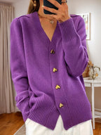 🍂Autumn New Arrivals🌸Women's Casual Autumn Plain Yarn Buttoned Cardigan