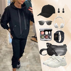 🔥2025 Hot Sale🔥 Women's 2 Piece Set Drawstring Hooded Tops & Pants（Free shipping）