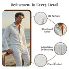 ⏰ Now only 50% off!⏰Men’s Casual Waffle Shirt Pants 2-Piece Set