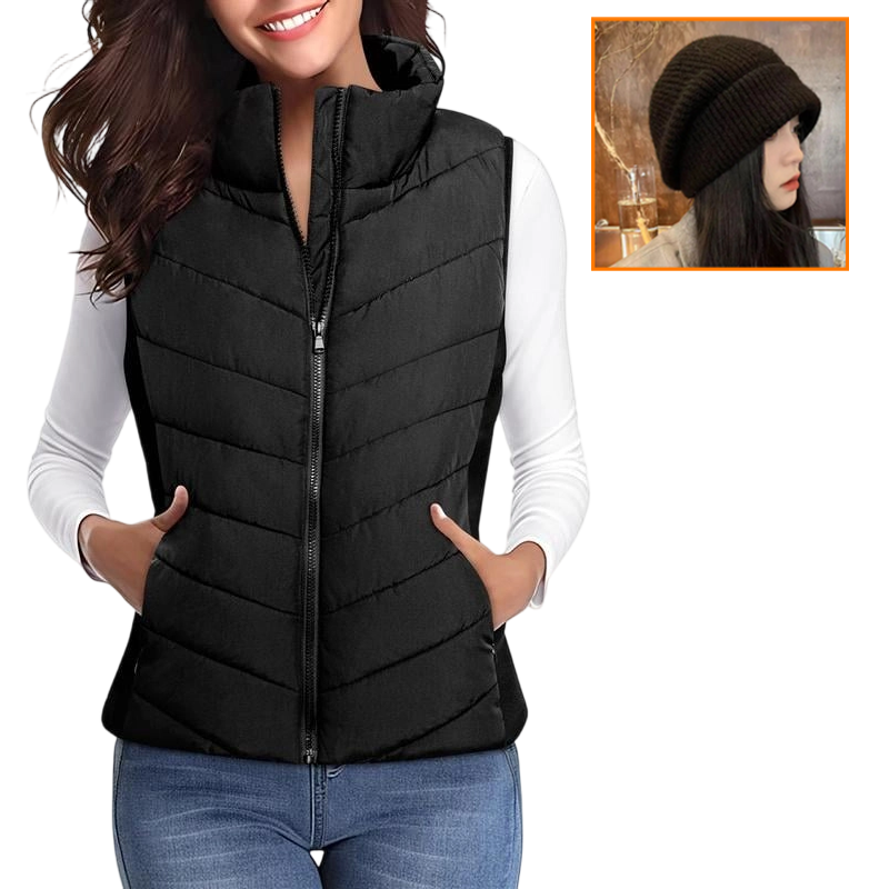💖HOT SALE 55% OFF✨️Womens Sleeveless Zip Up Puffer Vest💗-Cozy Without Bulk