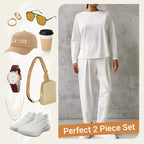 ⏰ Now only 50% off!🔥Round-Neck Long-Sleeved Top ＆ Pants 2-Piece Set | Wrinkle-Free & Breathable |