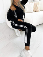 🔥Women's three-piece baseball jacket and pants set
