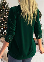 💜LAST DAY PROMOTION - 49% OFF💜Sequin Loose Smocked Fake Two-Piece Top