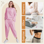 ⏰ Now only 50% off!🔥Round-Neck Long-Sleeved Top ＆ Pants 2-Piece Set | Wrinkle-Free & Breathable |