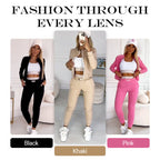 🎉Hot Sale 50% OFF😍Women's 3-Piece Zip-Up Tracksuits (jacket+vest+trousers)