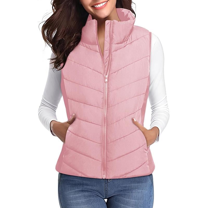 💖HOT SALE 55% OFF✨️Womens Sleeveless Zip Up Puffer Vest💗-Cozy Without Bulk