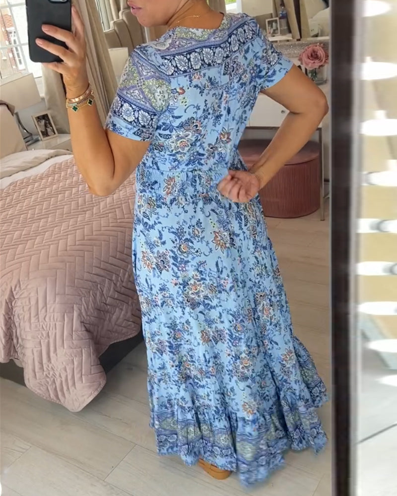 💃Hot Sale 50% OFF🔥 Floral Print V-neck Dress