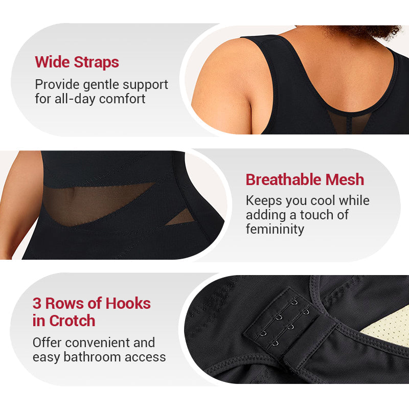 🎉Special Sales - 49% OFF✨3-in-1 Women's Lightweight Mesh Yoga Bodysuit Shaper