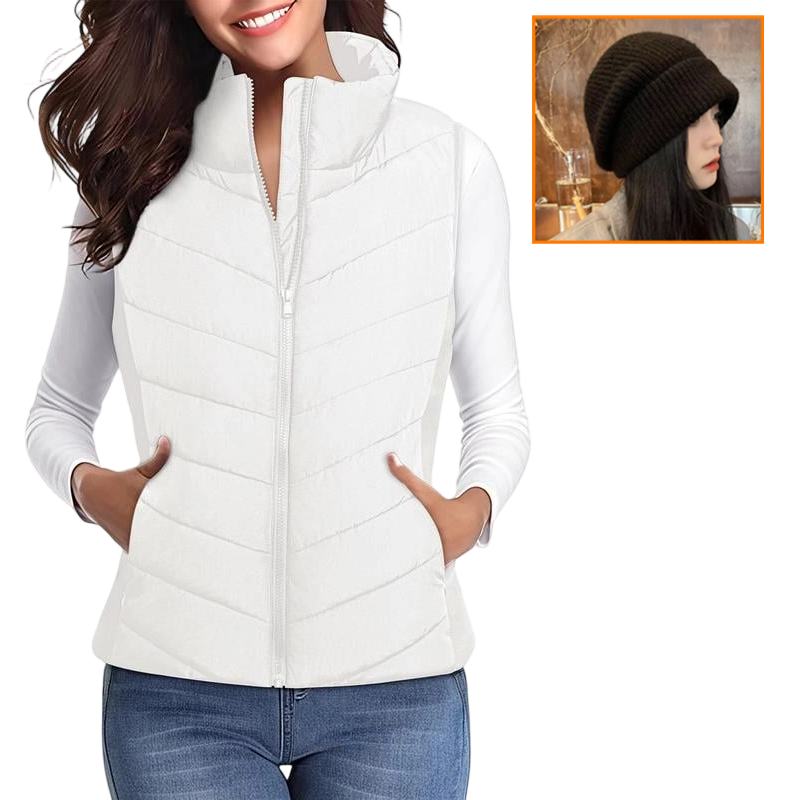 💖HOT SALE 55% OFF✨️Womens Sleeveless Zip Up Puffer Vest💗-Cozy Without Bulk