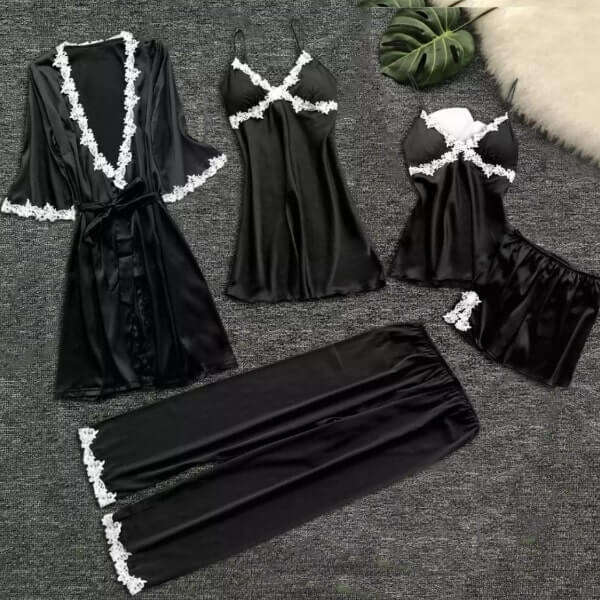 💖Limited Sale 49% OFF💖5 Piece Ice Silk Pajamas