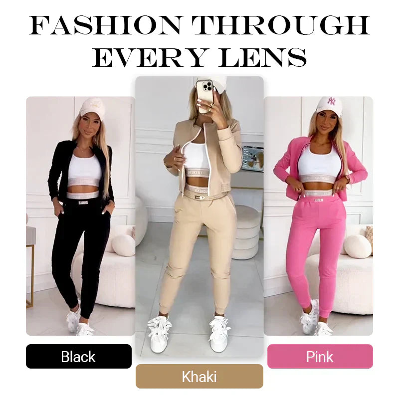 🎉New Year’s Hot Sales - 49% OFF😍Women's 3-Piece Zip-Up Tracksuits