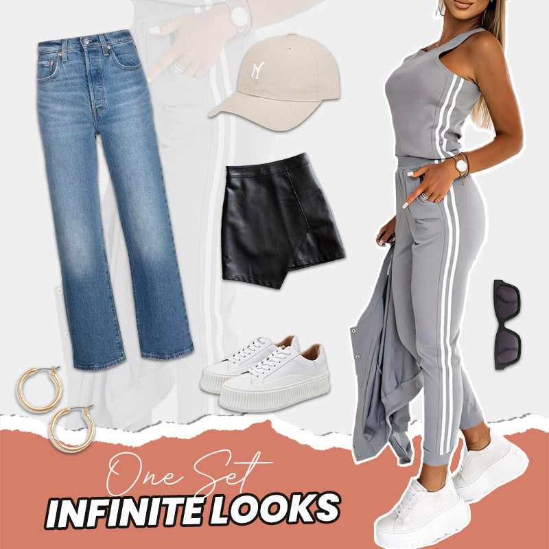 🔥Women's three-piece baseball jacket and pants set