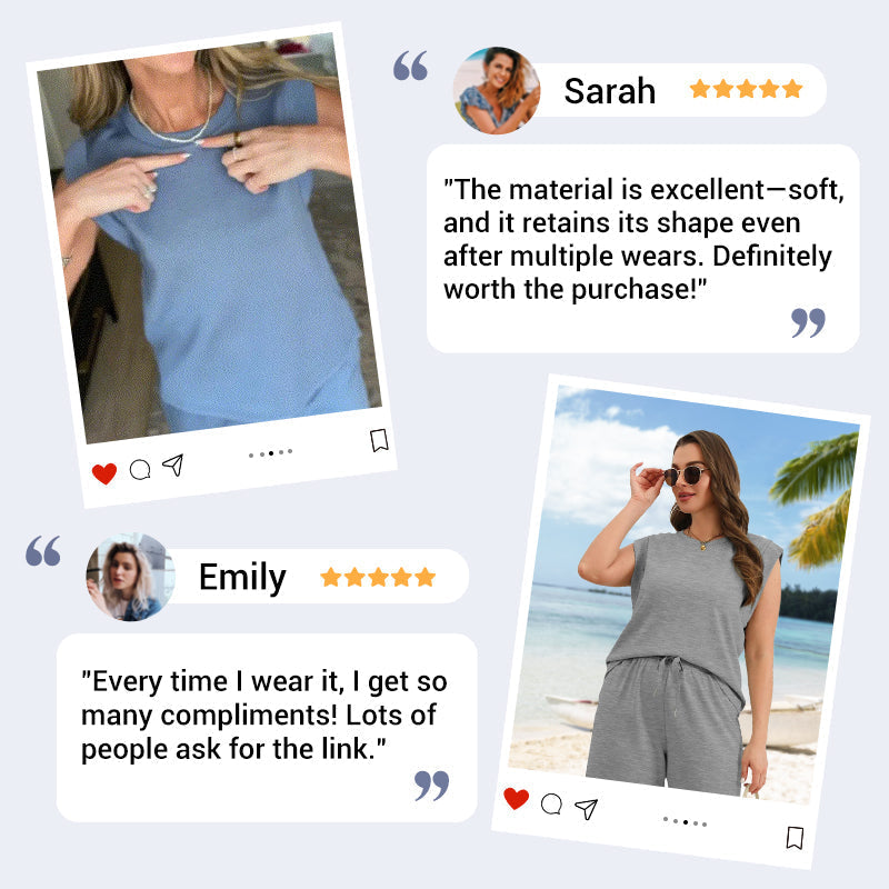 ✨2025 New Women's Casual Sleeveless Top & Wide-Leg Pants Set💃