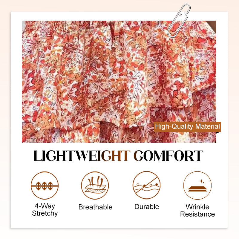 🌸Lightweight Slimming Floral Ruffle Tiered Skirt✨