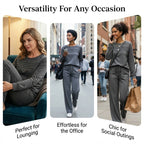 🔥LAST DAY 50% OFF✨Women's Crew Neck Top & Drawstring Pants Set