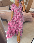 💃Hot Sale 50% OFF🔥 Floral Print V-neck Dress
