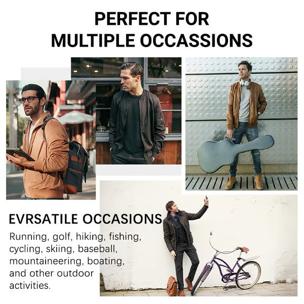 👑Casual jacket with stand-up collar and zip fastening for men