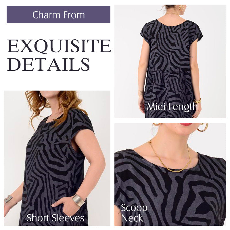 🎁✨2025 New Boho Vintage Casual T-Shirt Dress💃