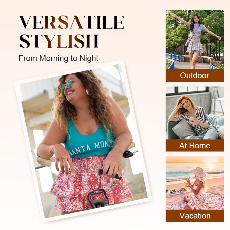 🌸Lightweight Slimming Floral Ruffle Tiered Skirt✨