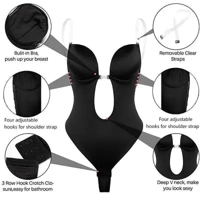 ✨ LAST DAY 49% OFF ✨ Backless Body Shaper Bra - Seamless Lift & Tummy Control | Invisible Under Backless Dresses & Tops | UK Sizes