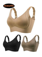 🎁Buy 1 Get 3 Packs💕Women's Ribbed Push Up Adjustable Wireless Bra🌸