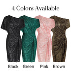 💃Last Day Sales - 49% OFF🎉Women's One Shoulder Sequin Sparkling Party Club Dress✨