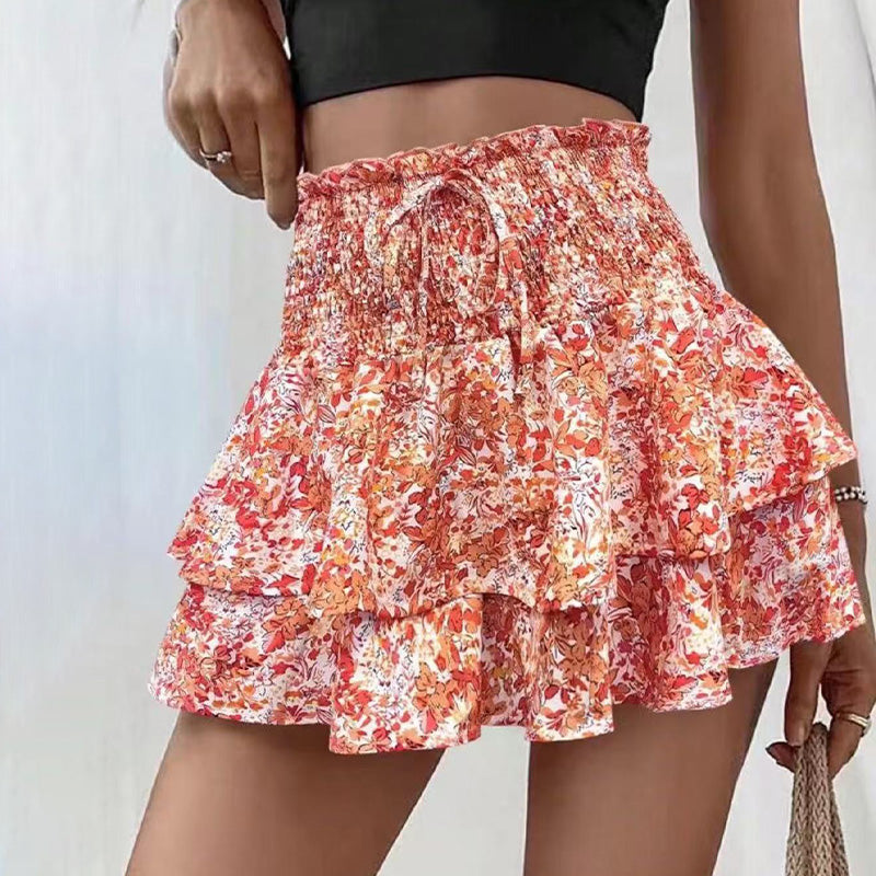 🌸Lightweight Slimming Floral Ruffle Tiered Skirt✨
