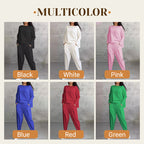 ⏰ Now only 50% off!🔥Round-Neck Long-Sleeved Top ＆ Pants 2-Piece Set | Wrinkle-Free & Breathable |