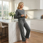 🔥LAST DAY 50% OFF✨Women's Crew Neck Top & Drawstring Pants Set