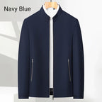 👑Casual jacket with stand-up collar and zip fastening for men