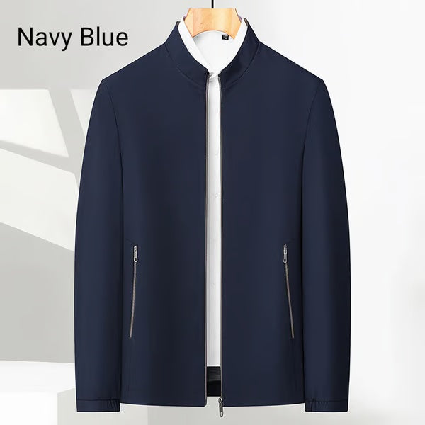 👑Casual jacket with stand-up collar and zip fastening for men