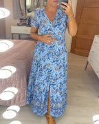 💃Hot Sale 50% OFF🔥 Floral Print V-neck Dress
