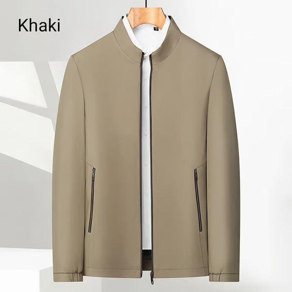 👑Casual jacket with stand-up collar and zip fastening for men